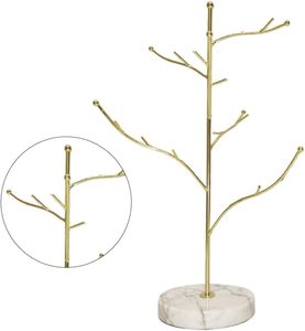 Présentoir à bijoux en métal pour colliers, boucles d'oreilles et bracelets – Organisateur de table pour pendentifs suspendus - Product Image 2