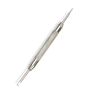 Strumento a doppia estremità in acciaio inossidabile per la rimozione di barrette a molla e la riparazione di cinturini per orologi, per orologiai, fornitore OEM - Product Image 2