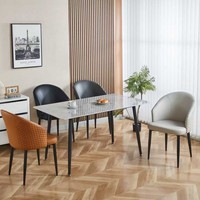 Chaise de restaurant hexagonale en gros, dossier incurvé et tissu résistant à l'eau pour bar en marbre, bar à tapas, salle à manger, club