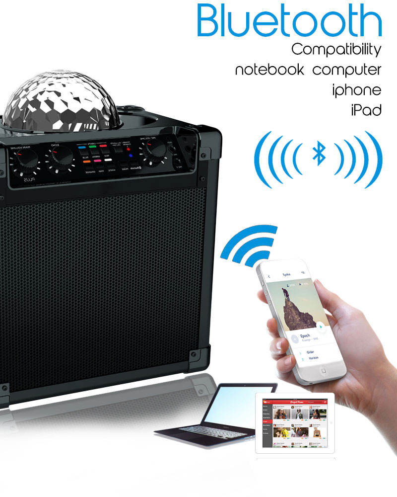 i Bastek Bluetooth Speaker Premium Karaoke Sound