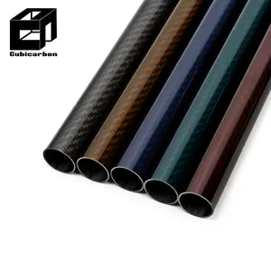 Custom Factory Carbon Fiber Tubes 3k Wrapped Carbon Tubes Custom Carbon Fiber Pipe 1000mm 1500mm 2 Meters