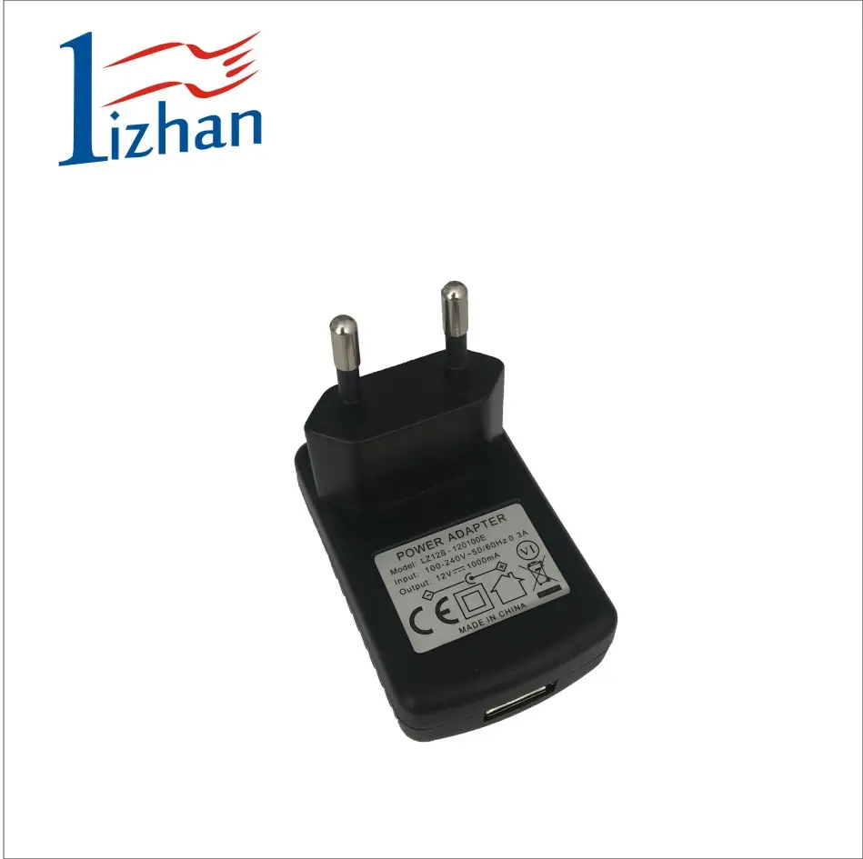 New style CE standard USB 12V 1A power adapter input 100-240vac 50/60Hz DoE VI efficiency power supply for lighting equipment