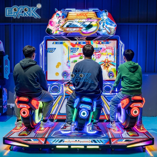 Factory Price 3 Players Motorcycle Racing Simulator Arcade Machine Coin Operated Kids Video Game Machine Car Driving Simulator