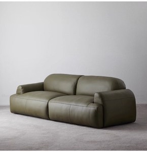 Sofá Moderno para Sala de Estar de 220 cm, Sofá de Madera de Dos Plazas, Espuma y Tela, Estilo Minimalista Vietnamita - Product Image 5