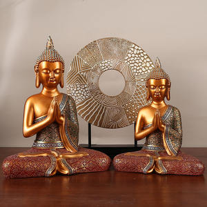 Statue de <span class=keywords><strong>Bouddha</strong></span> Shakyamuni dorée Zen (avec rétroéclairage décoratif) - Product Image 2