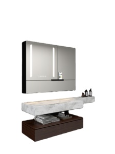 Hot bán hiện đại Thiết kế phòng tắm treo tường phong cách phổ biến LED Gương tủ với chức năng thông minh - Product Image 2