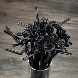 Pailles à boire jetables en vrac, pailles en plastique flexibles pour bars, événements et services de boissons, conception à usage unique - Product Image 3