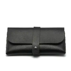 Wholesale eyeglasses case black simple portable top and bottom cover packaging anti-pressure sunglasses case