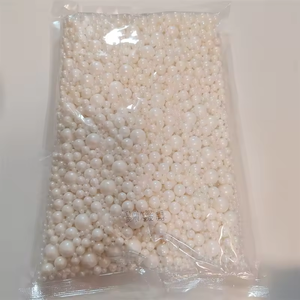 Perles de sucre comestibles blanches 1000g, assortiment 2-10mm, perles de gâteau à coque dure pour la décoration de gâteaux de mariage - Product Image 2