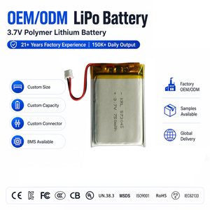 중국 맞춤형 배터리 제조업체 573045 750mAh 고용량 배터리 3.7V 얼굴 마사지기 뷰티 공장 리포 파우치 셀 - Product Image 1
