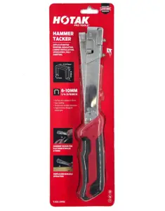 Factory OEM Heavy Duty Hammer Tacker, Chromed-Steel Manual Stapler with Sure-Grip Handle for Roofing, Insulation, and Upholstery