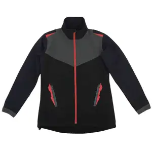 OEM Polyester Spandex Black Mens Softshell Jacket Sustainable Durable Light Weight Track Jacket