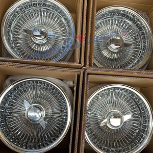 ล้อแม็กซ์โครเมียมแบบ Lowrider 13x7 รุ่น Reverse 72 ซี่ลวดไขว้ 3 แถบ แบบถอดได้ - Product Image 6