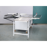 Scie à table horizontale automatique avec moteur pour la découpe du bois, du MDF et du contreplaqué, système à double lame et à rainurage