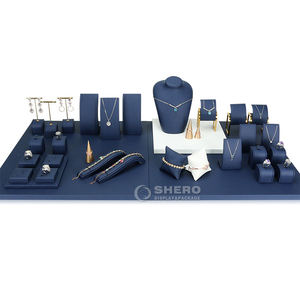 Exhibidores de Joyería de Microfibra Azul Personalizados, Soportes para Exhibición de Joyería - Product Image 2