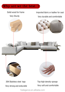 Divano Componibile in Pelle, Set di <span class=keywords><strong>Mobili</strong></span> per Soggiorno, Divani in Pelle Italiana per Soggiorno Set di Divani per Arredamento - Product Image 3