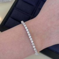 Bracelet tennis en diamant synthétique certifié IGI, taille ronde DEF VVS 2 à 5 mm, or 14K/10K, vente chaude pour la vente en gros de bijoux