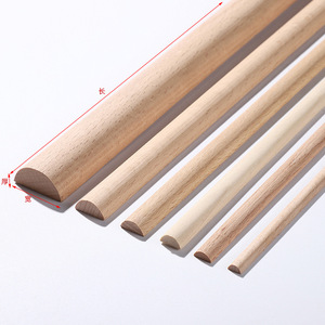 Barra Redonda Moderna <span class=keywords><strong>de</strong></span> <span class=keywords><strong>Madera</strong></span> Maciza <span class=keywords><strong>de</strong></span> Haya <span class=keywords><strong>de</strong></span> 120x2.2cm, Alta Calidad, Duradera, Longitud Personalizable, Decoración <span class=keywords><strong>de</strong></span> Interiores - Product Image 6