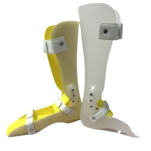 Attelle de cheville Shinya Bear sur mesure en polymère ABS, support orthopédique pour pieds, blanc et jaune - Product Image 1