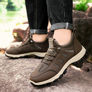 B-JY161 Chaussures de marche respirantes à lacets, plateforme épaisse, design tendance, semelle intérieure en PVC, doublure en maille, pour automne/printemps/été, fitness - Product Image 5