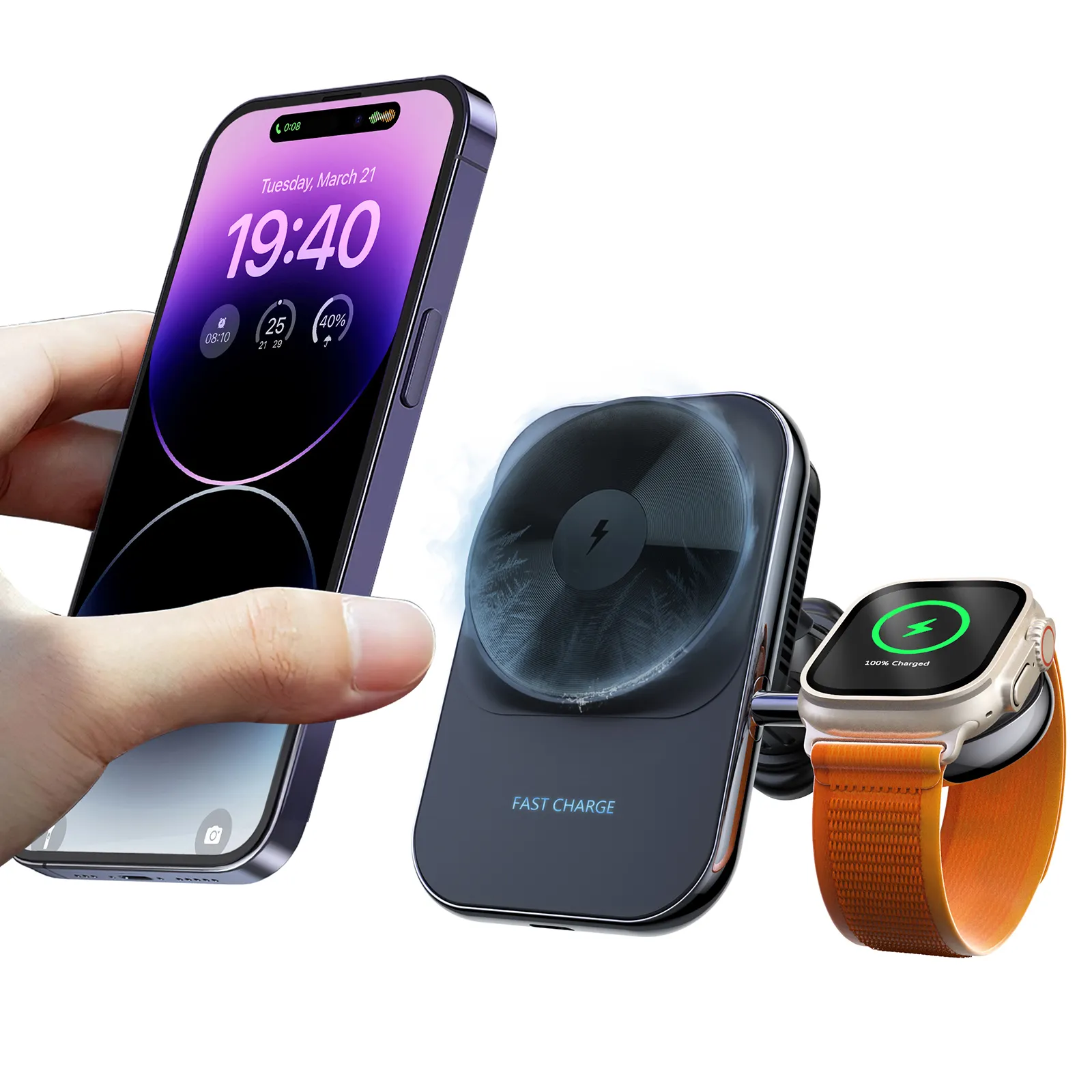 car wireless charger cooling chilling magnetic cooling car wireless charger