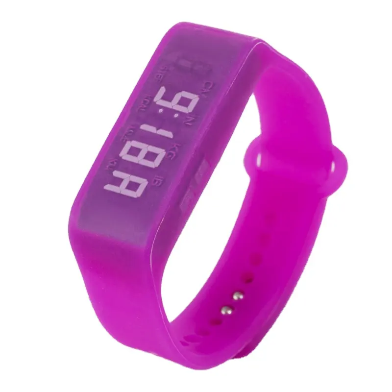High Quality Multi-function LED display Run Tracker Sport Bracelet Smart Wristband sport Silicone Pedometer watches