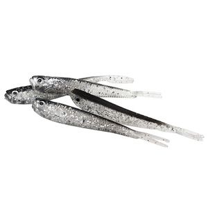 <span class=keywords><strong>Vente</strong></span> directe d'usine, leurre souple en PVC pour appât <span class=keywords><strong>vivant</strong></span> avec hameçon en plomb, 2,35 g/6,5 g, 75 mm, petit poisson gris bionique - Product Image 4