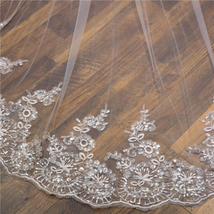 <span class=keywords><strong>Voile</strong></span> <span class=keywords><strong>de</strong></span> mariée long et large <span class=keywords><strong>de</strong></span> 3 m pour studio photo, avec peigne à cheveux et dentelle à sequins, accessoire <span class=keywords><strong>de</strong></span> robe <span class=keywords><strong>de</strong></span> mariée - Product Image 4