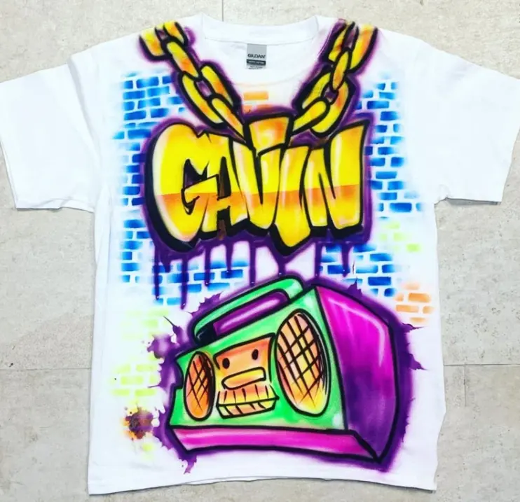 Custom Designer Over Size Boxy Cropped Hiphop Airbrush T-Shirts Print Katoenen Stoffen Comfortkleuren T-Shirt