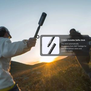 Kit de démarrage Inst360 X4 Air, caméra d'action avec suivi du visage CMOS, 8k, étanche à 15 m, grand angle de 180 degrés, caméra 360 degrés, <span class=keywords><strong>selfie</strong></span> invisible - Product Image 2