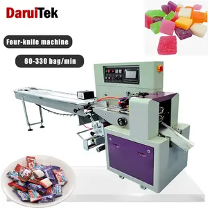 Multifunción Model250/350 Tipo De Almohada Flujo Snack Food Automático Chocolate Vegetales Frutas Máquina de envasado de bolsitas horizontales