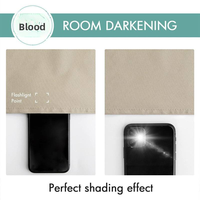 Gorden Blackout Poliester Terylene Solid Modern Mewah Satu Panel dengan Cincin Besi untuk Dekorasi Jendela Ruang Tamu Musim Semi