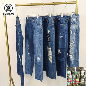 Sumzao Vêtements d'occasion de qualité Ukay Ukay Ballots Ladies <span class=keywords><strong>Jeans</strong></span> Pants Vêtements d'occasion Ballots de vêtements - Product Image 3