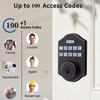 Cerradura de Puerta Inteligente con Teclado Mecánico Digital, Estilo Europeo, Entrada sin Llave, WiFi Tuya, Cerrojo Electrónico Tradicional