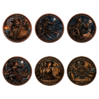 Pièce de monnaie de défi Pirate Navigator en cuivre fin .999 de 1 oz, design de médaille commémorative de collection, objet de décoration, cadeau