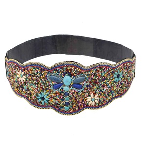 Boho Libellule Perles Chaîne <span class=keywords><strong>Ceinture</strong></span> Fleur Plus Taille Perles Blts Filles Force Élastique Turquoise Large Perles <span class=keywords><strong>Ceinture</strong></span> pour Femmes - Product Image 6