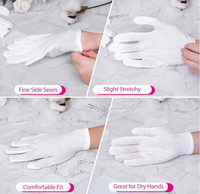 Gants en coton blanc 100% pour l'eczéma, soin des mains pour peaux sèches, irritées et sensibles, lotion thérapeutique de nuit, gants réparateurs pour adultes et enfants