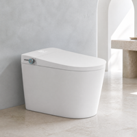 Toilette intelligente de luxe avec lumière d'ambiance, siège chauffant, eau chaude, auto-nettoyante et télécommande