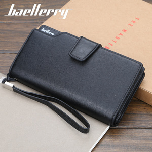 Baellerry Men's <b>Long</b> Wallet Pu Leather Large Capacity Zipper Clutch <b>Bag</b> For Everyday Use - Product Image 3