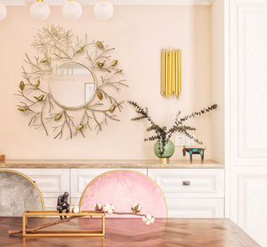 Metal Flower Wall Art <strong>Mirror</strong> Decoracion Para Pared Intrieur <strong>Maison</strong> Large Hanging <strong>Mirror</strong> - Product Image 6