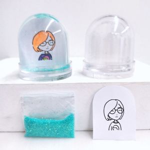 DIY Schneekugel Kuppel Foto rahmen Kunststoff Handwerk für Dekoration Souvenir Geschenke - Product Image 4