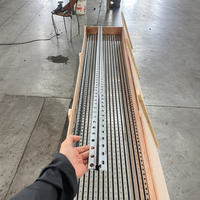 Joint de dilatation en profilé aluminium sur mesure OEM avec insert en caoutchouc pour carrelage, absorbant les contraintes d'expansion des sols en béton