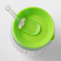 Gobelet à vin en forme d'oeuf sans BPA 350ml en plastique à double paroi avec paille en gros 10oz 300ml tasse en plastique transparente à double paroi