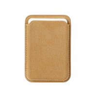 Portefeuille fin en daim pour hommes et femmes, porte-cartes magnétique, étui pour cartes de crédit, gris anthracite, pour les voyages et l'usage quotidien