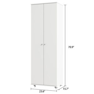 Independiente puertas dobles vertical <span class=keywords><strong>estrecho</strong></span> 24 Par <span class=keywords><strong>armario</strong></span> <span class=keywords><strong>alto</strong></span> zapato botas gabinete de almacenamiento con bloqueo ruedas giratorias - Product Image 6