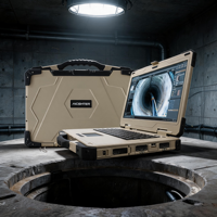 15,6 inch robuuste laptop van magnesiumlegering, IP65, draagbare werkstation, woestijngeel, voor industriële automatisering en mijnbouwonderzoek