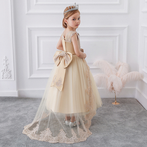 Vestido Formal Largo Hasta el Suelo para Niñas, Diseño Floral de Satén para <span class=keywords><strong>Cumpleaños</strong></span> de <span class=keywords><strong>Adolescentes</strong></span> de 14 Años, Suministro ODM para Primavera - Product Image 4