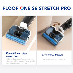 <span class=keywords><strong>Tineco</strong></span> <span class=keywords><strong>FLOOR</strong></span> ONE S6 STRETCH PRO robot nettoyeur 40min/batterie à triple durée de vie Nettoyage des bords double face. - Product Image 3
