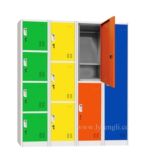 Fabriqué en Chine, armoire en acier à 4 portes avec serrure à clé, casier de rangement en métal pour le personnel d'hôtel, salle de sport, école, dimensions H1850*W380*D450mm - Product Image 4