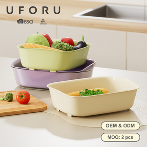 UFORU <span class=keywords><strong>Panier</strong></span> d'égouttage et de conservation de cuisine moderne pour le lavage des légumes - Product Image 1